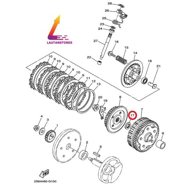 1S7-E6628-00 Ring Rumah Kopling Jupiter Mx 135 Old New Termurah Langka