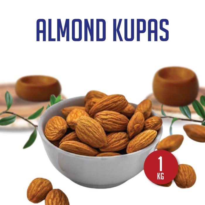 

Kacang Almond Kupas 1 Kg - Almond Kupas 1 Kilogram - Almond 1Kg Terbaik