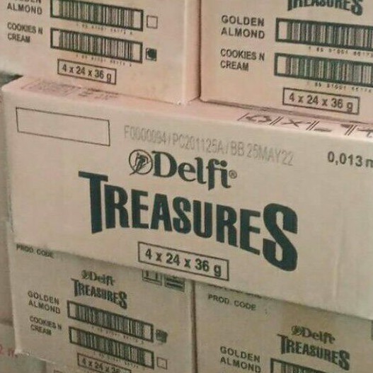 

Delfi Treasures Kartonan Isi 4 Box Golden Almond Cookies Cream Cokelat Terbaik