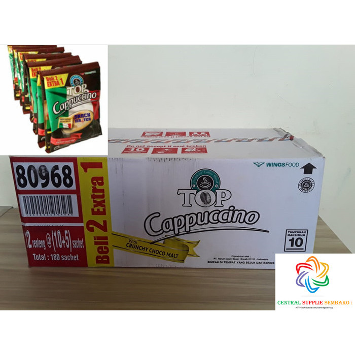 

Top Coffee Cappuccino [25Gram/180 Sachet / 1 Karton ] Terlaris