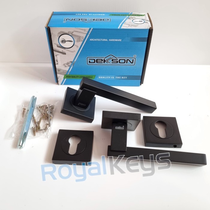 anyar Handel Gagang Pintu Kayu Dekson Dekkson LHR 5218 Hitam Lever Handle