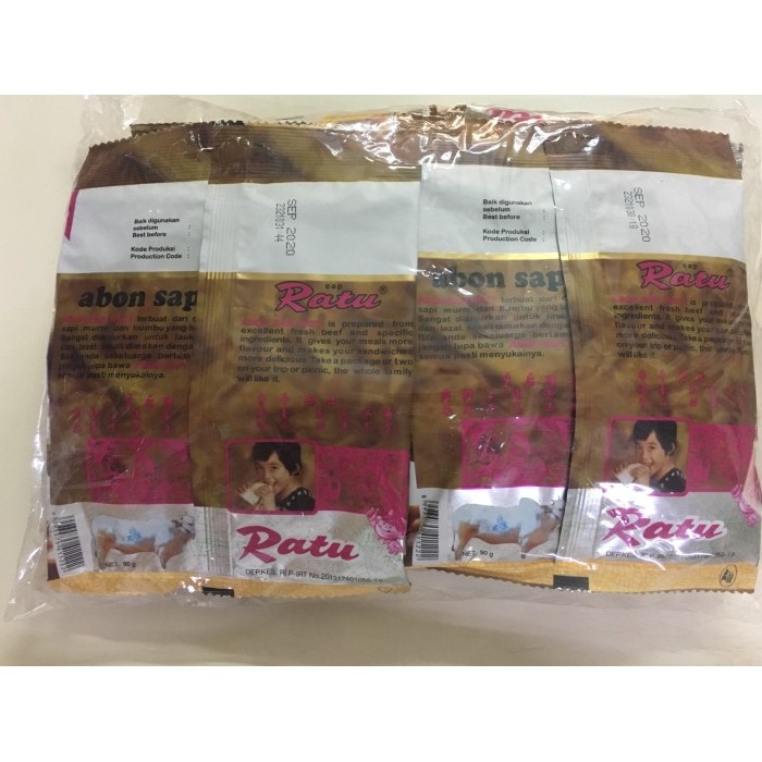 

10 Bungkus Abon Ratu / Abon Sapi Cap Ratu 90G X 10 Bks / Floss Barangbaru