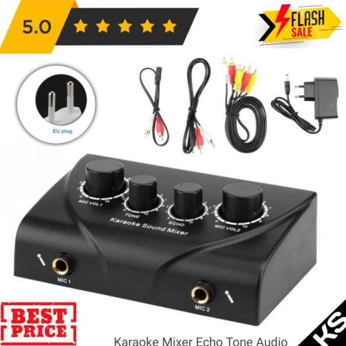 Karaoke Sound Mixer Echo Tone Audio - 2 Input Mic