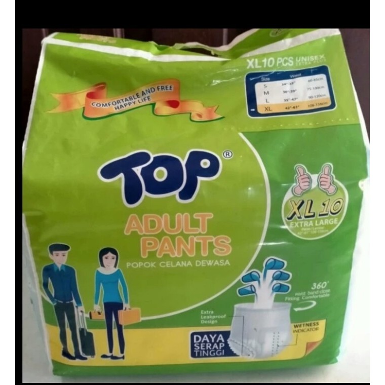 Top Pampers Dewasa Celana Size Xl Isi 10 Pcs.