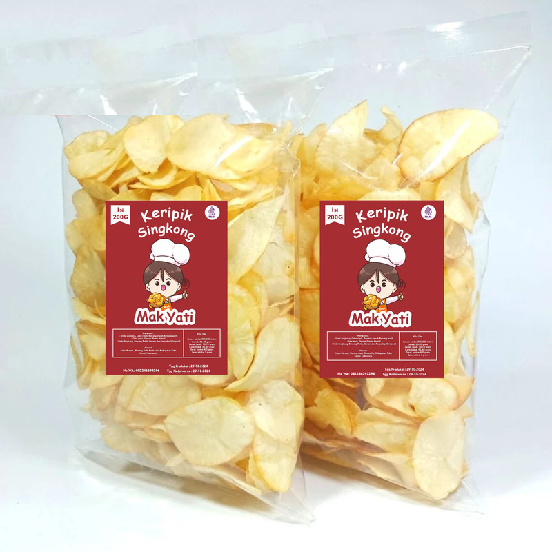 

Cemilan Keripik Singkong Gurih Rasa Asin & Pedas Manis