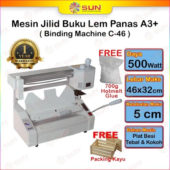 MESIN JILID BUKU A3+ BINDING JILID LEM PANAS SOFTCOVER & HARDCOVER ORIGINAL DAN TERPERCAYA