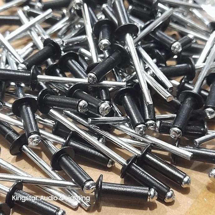 PAKU RIVET HITAM 4 MM X 12,7 550 HARDCASE RIPET 1000 PCS BLACK 0411T