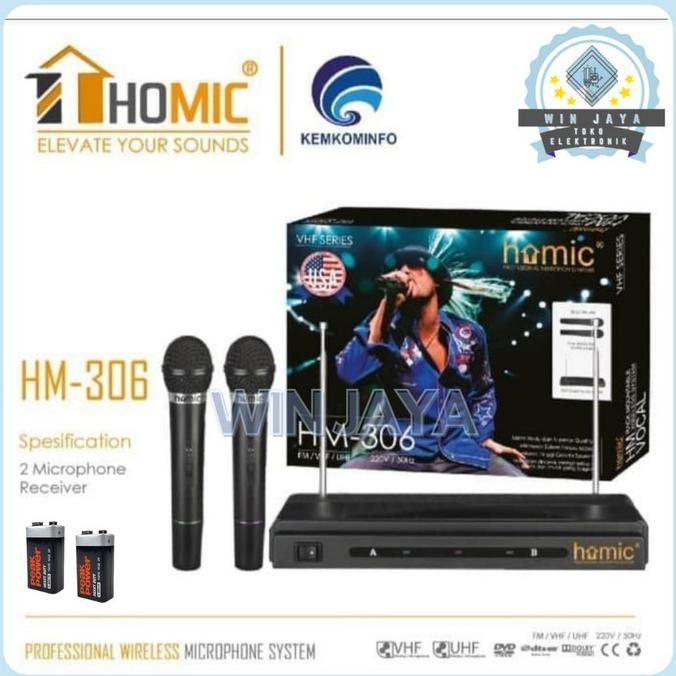 Mic Wireless Double Microphone/Mic Tanpa Kabel/Microphone Wireless