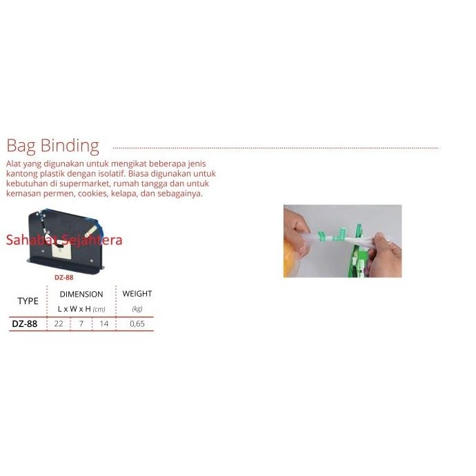 

BAG BINDING GETRA TYPE DZ-88 ORIGINAL DAN TERPERCAYA