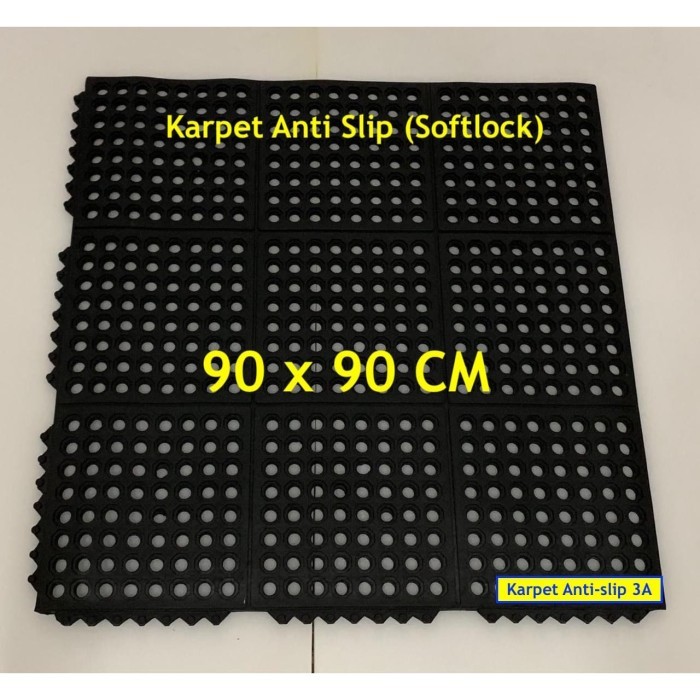 Karpet Kamar Mandi Anti Slip/ Karpet Lantai Karet Bolong/ Softlock Terbaik