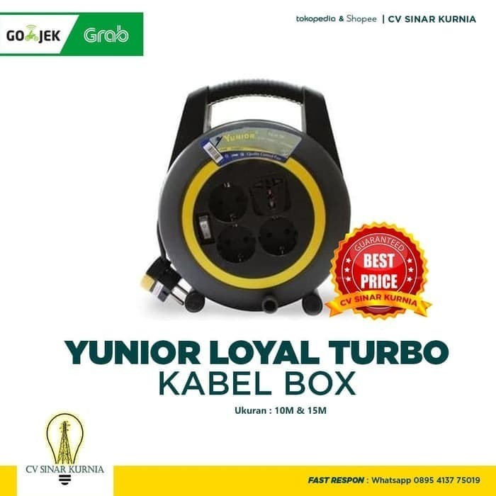 Loyal Turbo Box 10 Meter Kabel + Saklar Kabel Roll Kabel Gulung