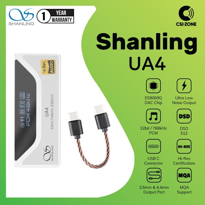 Terlaris Shanling Ua4 Portable Usb Dac / Amplifier