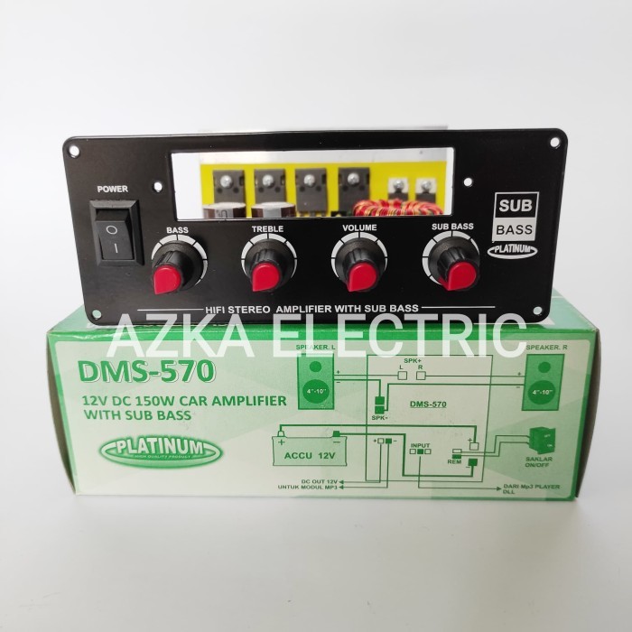 Terbaru Kit Power Amplifier Speaker Aktif Stereo 12V Dc Dms 570