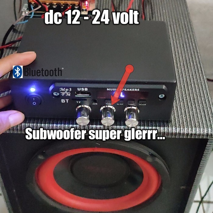 Terlaris Power Amplifier Subwoofer 2.1 Ampli Rakitan Mp3 Bluetooth Usb