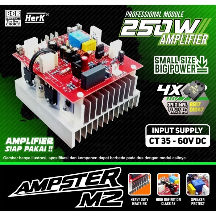 Terlaris Kit Ampster M2 Power Amplifier 250W Herk