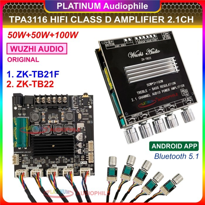 Cuci Gudang Tpa3116 Amplifier Class D 2.1 Ch Bluetooth 5.1 Hifi Zk-Tb21F Zk-Tb22