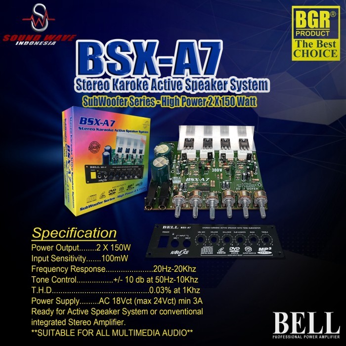 Promo Kit Power Speaker Aktif Bsx A7
