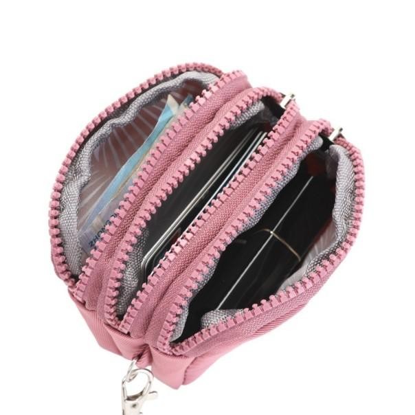 Omygoose Dompet Kartu Wanita / Dompet Koin / Dompet 3 Resleting / Dompet Pioma Sakura