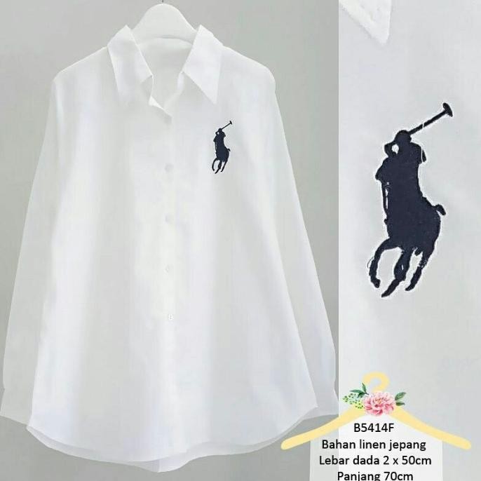 (RESTOCK) POLO SHIRT KEMEJA WANITA KEMEJA PUTIH WANITA ATASAN WANITA
