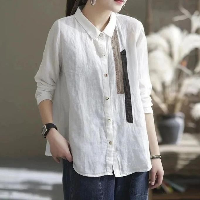 MALENA SHIRT / KEMEJA PUTIH WANITA KEMEJA WANITA FASHION KOREAN STYLE