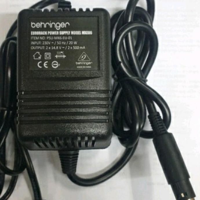 Adaptor Mixer Behringer XENYX 1002FX 1202FX QX1002USB QX1202 PSU6 EU