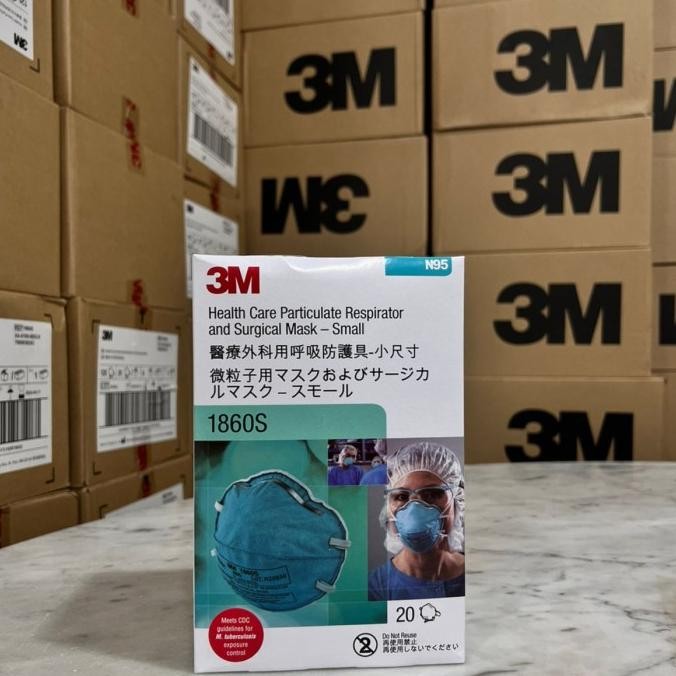 MASKER 1860S SG SGP ORI AKL N95 ISI 20PCS HOLOGRAM 2710T