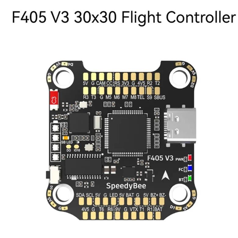 SPEEDYBEE F405 V3 FLIGHT CONTROLLER F4 FC 30X30MM BMI270 / BLUETOOTH / OSD / BAROMETER / BLACKBOX FO