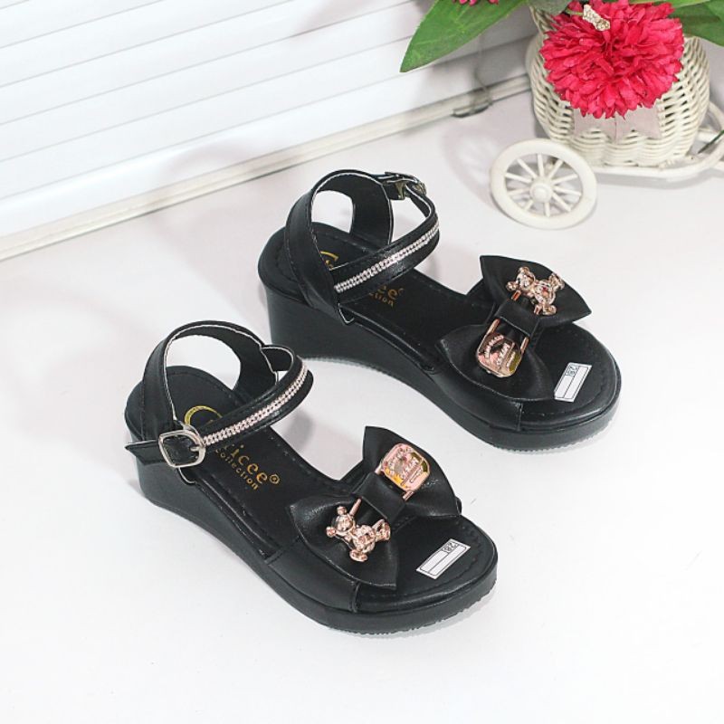 Sandal Ringan Sendal Anak Pesta Highheels Kids Terbaru 2025 Pesta Amak Sandal Anak Peremuan Hak Kaca