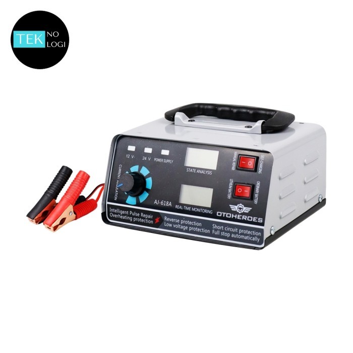 Termurah Charger Aki Mobil Motor 400W 12V/24V 400Ah + Lcd -Charger Aki Casan