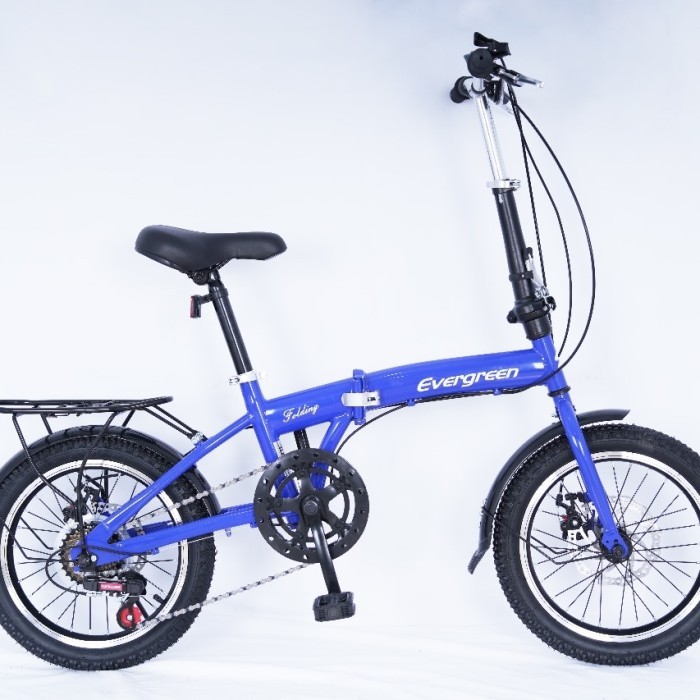 Sepeda Lipat 16 Inch Evergreen Rem Cakram Dan Gigi 7 Speed