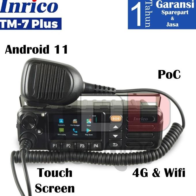 TERMURAH - RIG POC Inrico TM7 Plus Touch Screen 4G LTE Wifi GPS Bluetooth ORIGINAL Mobile Radio Mobi