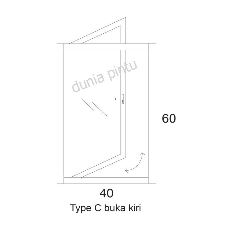 Jendela Aluminium 40 x 60