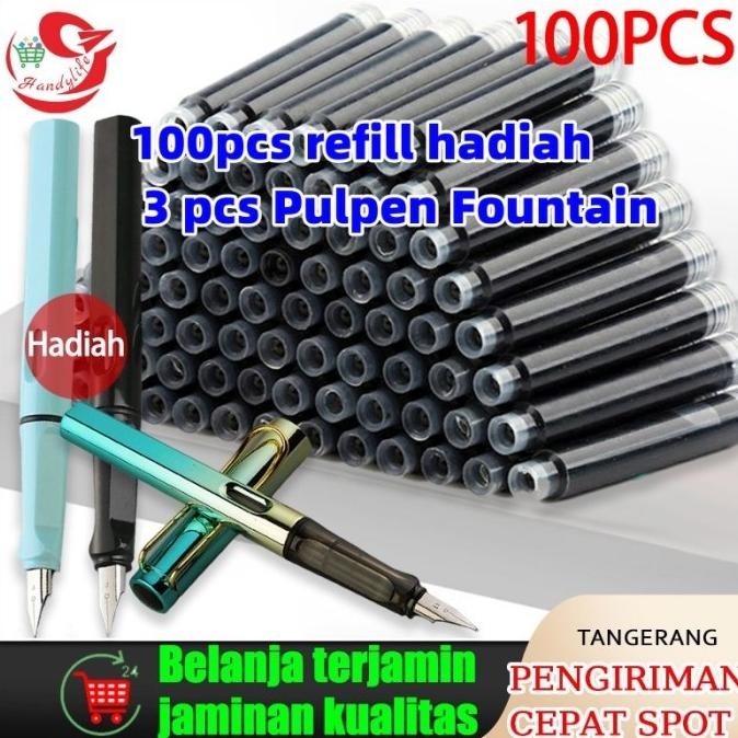 

Pulpen Fountain Tinta Isi Ulang Pengganti/Fountain Pen Refill