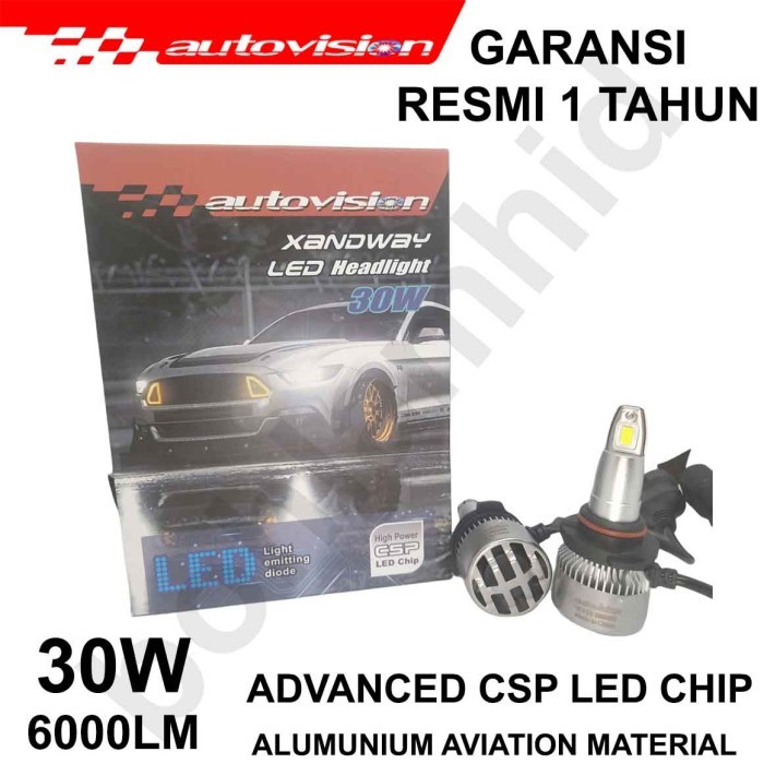 Lampu Led Hb3 Autovision Xandway Headlamp 6000K Lampu Jauh High Beam Terbaru