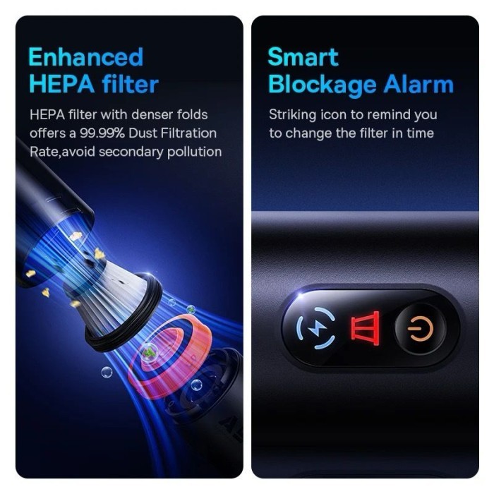 Baseus A5 Vacuum Cleaner 16000Pa Wireless Car Vacuum Portbale Powerful Terbaik