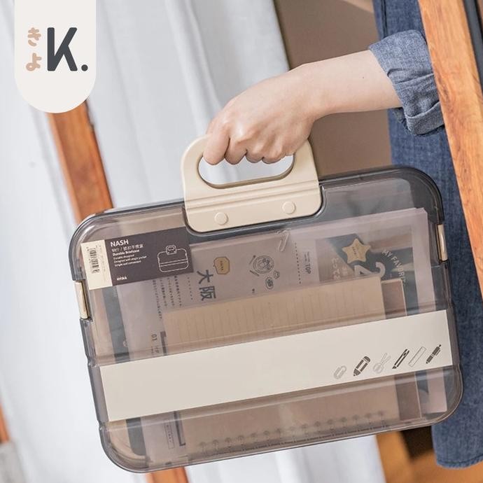 

KYO Paper Organizer Box File Document Bag Hardcase Paper Folder Bag A4