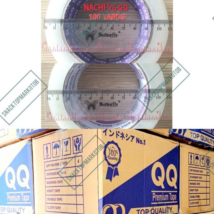 

Lakban Bening/Coklat QQ Purple 2Inch(45mm) 100Yards TOP TEBAL Per Dus