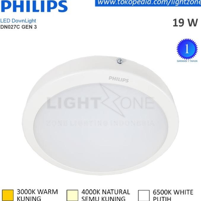 TERMURAH - Lampu Downlight LED Outbow Philips DN027C LED20 Gen 3 19W 19 Watt