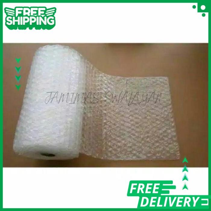 

BUBBLE WRAP METERAN BABBEL BUBBLE BUBEL BABEL BUBBLE WRAP MP ROLL UKURAN 10METER X 30 CM. F1 BY JAMIMAS SWALAYAN DISKON !!