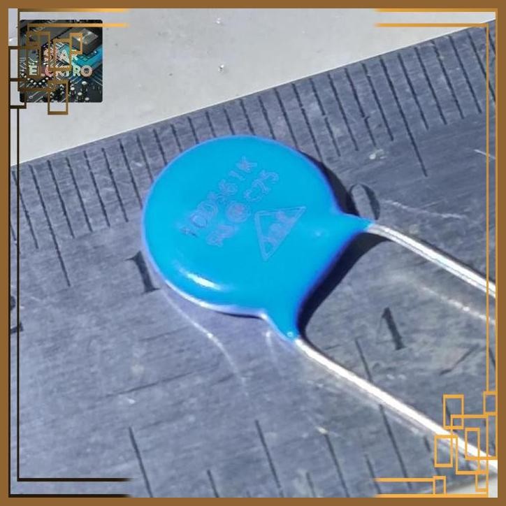 [SRE] 10D561K ZNR 10D561 ZOV Zinc Oxide Varistor 10mm MOV Metal 560V Voltage 2.5kA Biru Blue 10D 561