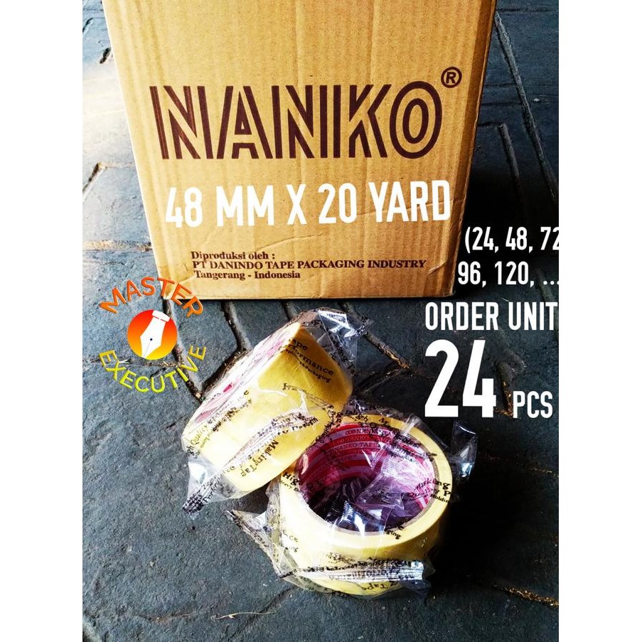 

Nanko Paper Tape 48 mm x 20 Y / Masking / Solasi / Lakban Kertas 2 Inc
