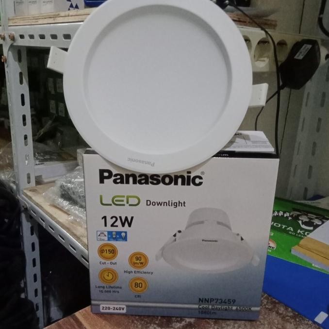 LAMPU PANASONIC LED DOWNLIGHT 12W NNP73459 COOL DAYLIGHT 6500K PUTIH