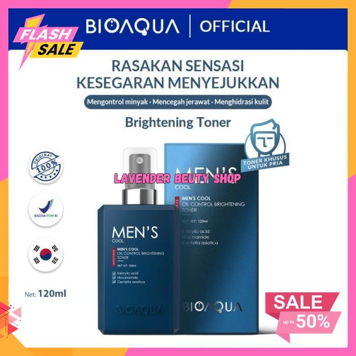 BIOAQUA MEN'S SKINCARE COOL OIL CONTROL TONER/ CLEANSER/ESSENCE BEST SELLER