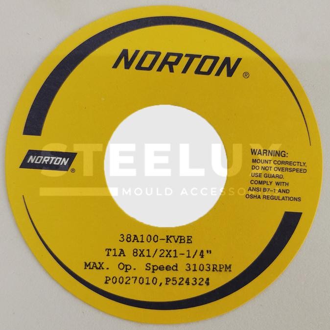 Batu Gerinda Duduk 8 X 1/2 X 1 1/4 #100 Putih Norton 200Mm 8" Inch In  Ready