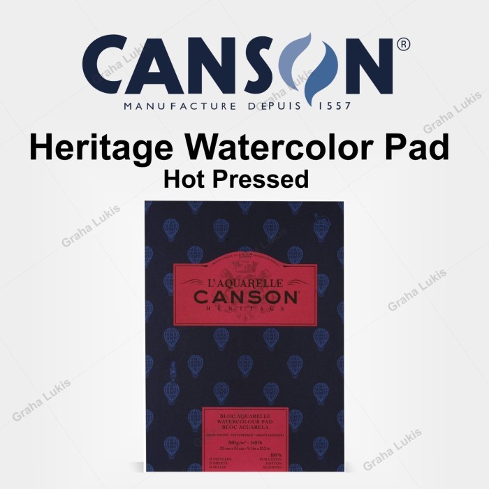 

Triyper Canson Heritage Watercolor Pad 23 X 31Cm 300Gsm Hot Pressed