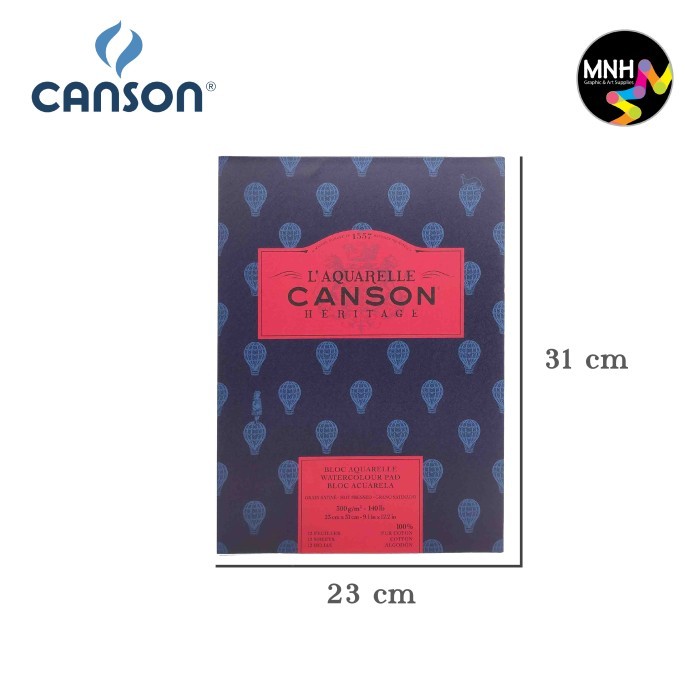 

Triyper Drawing Book Canson Heritage 12S Hot Pressed 300G