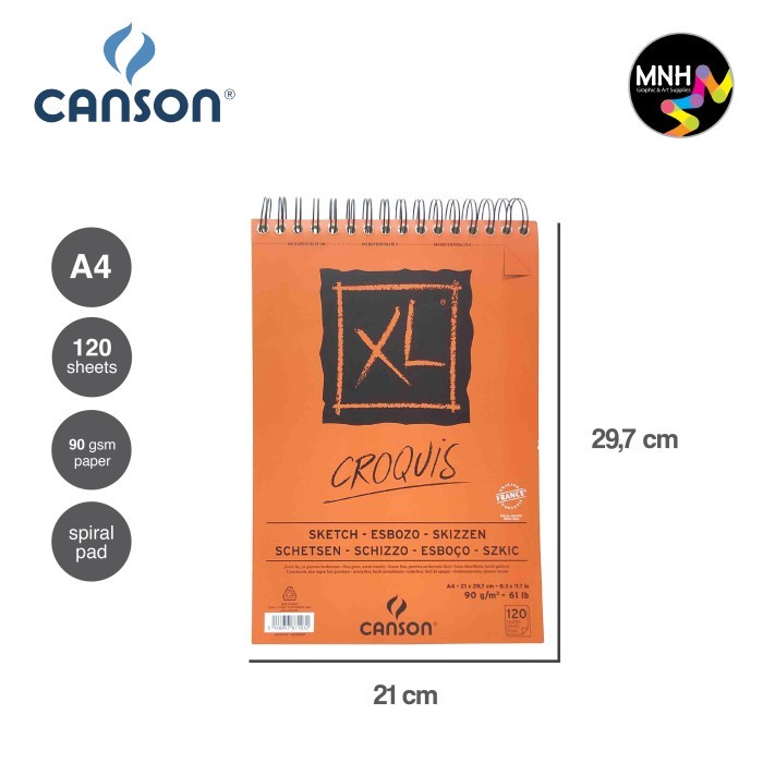 

Triyper Drawing Book Canson Xl Sketch 120S 90G A3 - A5