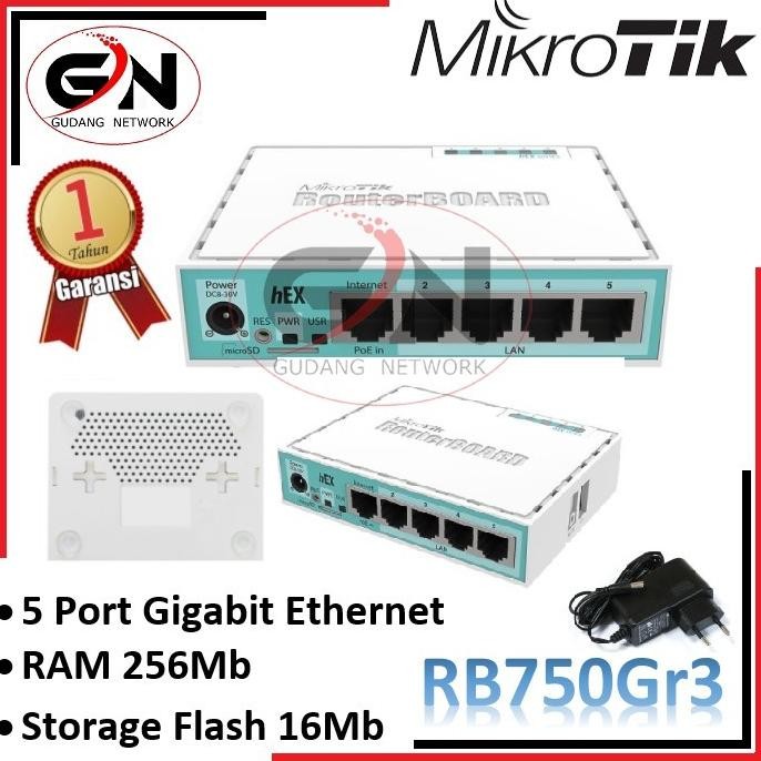 MIKROTIK RB750Gr3 (hEX)/ ROUTER MIKROTIK RB750 GR3 HEX/ RB 750GR3