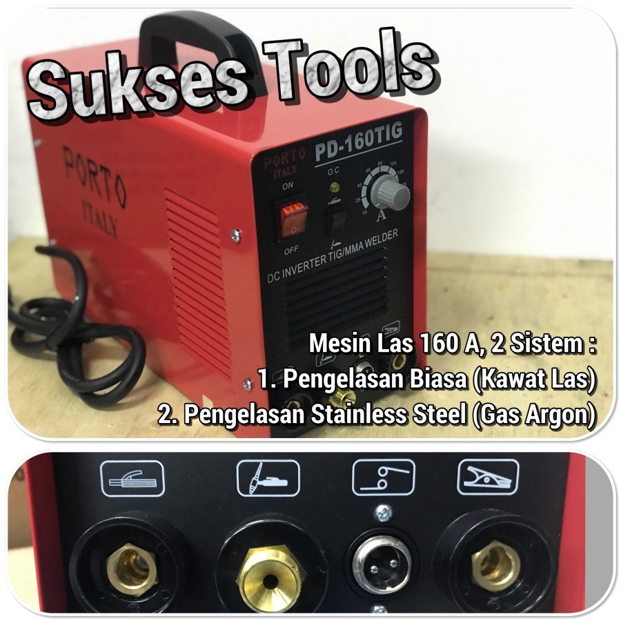 Mesin Las Stainless Stees Porto PD 160  TIG - Trafo Las Argon PD160 Tig