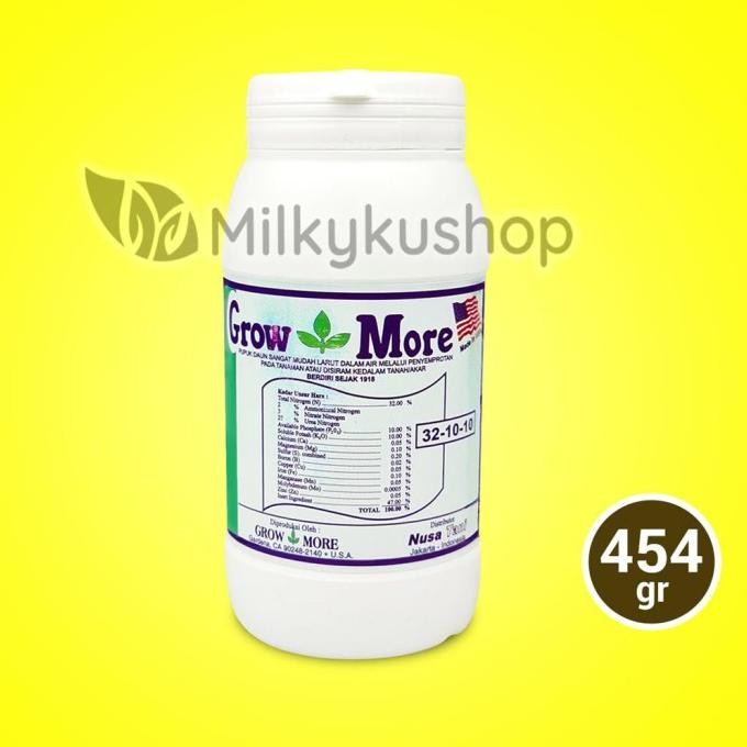 Pupuk Growmore 32-10-10 454 Npk Akar Bunga Buah 454 Gram Kemasan Botol Original Dan Terpercaya